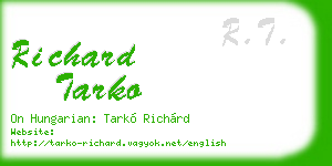 richard tarko business card