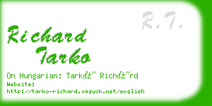 richard tarko business card